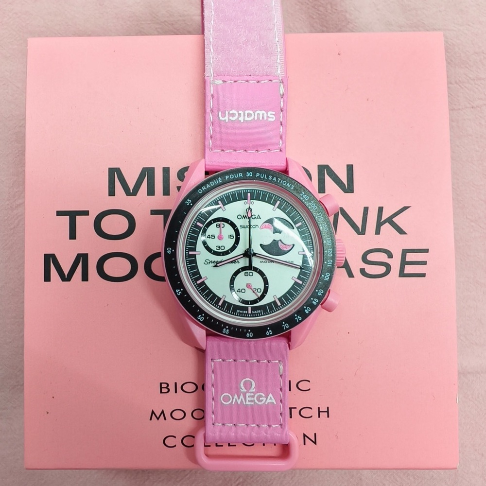 Swatch x Omega Mission to the Pink Moonphase Watch